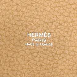Pre Owned Hermes Picotin Lock PM Biscuit Taurillon Clemence Handbag
