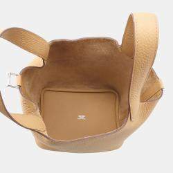Pre Owned Hermes Picotin Lock PM Biscuit Taurillon Clemence Handbag