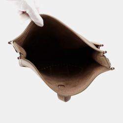 Pre Owned Hermes Evelyne III PM 29 Etoupe Taurillon Clemence Leather Shoulder Bag