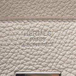 Pre Owned Hermes Birkin 35 Craie Togo Leather Tote Bag