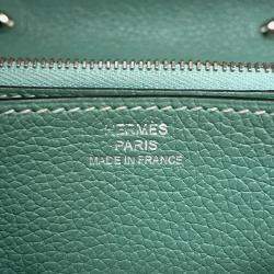 Pre Owned Hermes Convoyeur Mini Blue Evercolor Leather Shoulder Bag