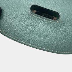 Pre Owned Hermes Convoyeur Mini Blue Evercolor Leather Shoulder Bag