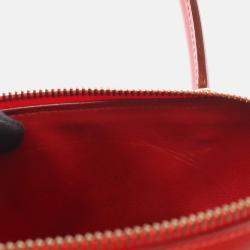 Pre Owned Hermes Bolide27 Rouge Vif Box Calf Handbag W GHW