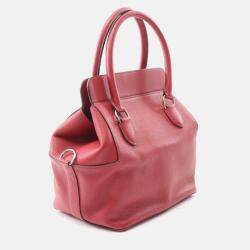 Pre Owned Hermes Toolbox 20 Red Evercolor Leather Handbag