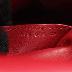 Pre Owned Hermes Toolbox 20 Red Evercolor Leather Handbag