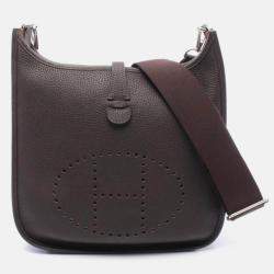 Pre Owned Hermes Evelyne Brown Taurillon Clemence TPM 