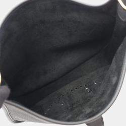 Pre Owned Hermes Evelyne 3 Troyes Black Clemence Leather Shoulder Bag PM