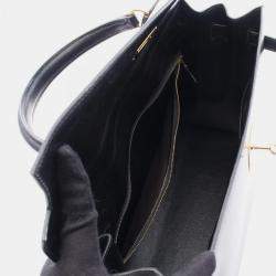 مملوكة مسبقًا Hermes Kelly 35 Black Box Calf Leather Handbag