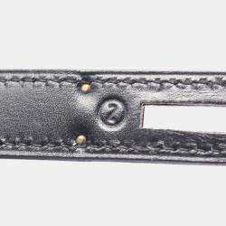 مملوكة مسبقًا Hermes Kelly 35 Black Box Calf Leather Handbag