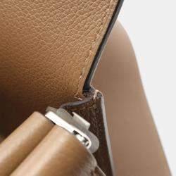 Pre Owned Hermes New Drug 22 Shoulder Handbag H080214Ckd0 Evercolor Leather Brown