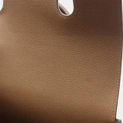 Pre Owned Hermes New Drug 22 Shoulder Handbag H080214Ckd0 Evercolor Leather Brown