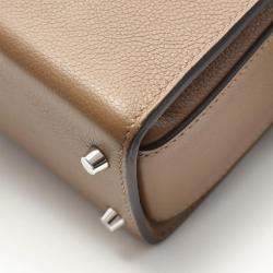 Pre Owned Hermes New Drug 22 Shoulder Handbag H080214Ckd0 Evercolor Leather Brown