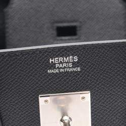 Pre Owned Hermes Birkin 30 Handbag Epsom Leather Epsom Black
