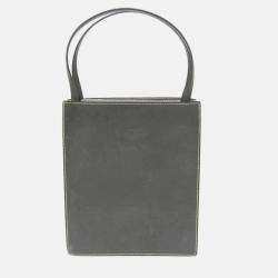 Pre Owned Hermes Lucy MM Grey Box Calf Leather/Chevre Leather Shoulder Bag