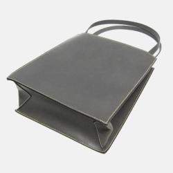 Pre Owned Hermes Lucy MM Grey Box Calf Leather/Chevre Leather Shoulder Bag