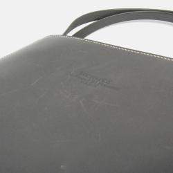 Pre Owned Hermes Lucy MM Grey Box Calf Leather/Chevre Leather Shoulder Bag