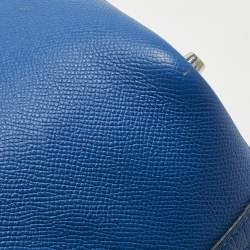 Pre Owned Hermes Bleu Zellige/Bleu Encre/Rouge Epsom Leather Picotin Lock Tressage 18 Bag