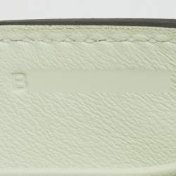 Pre Owned Hermes Vert Fizz Chevre Mysore Leather Gold Finish Geta Bag