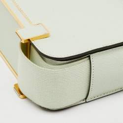 Pre Owned Hermes Vert Fizz Chevre Mysore Leather Gold Finish Geta Bag