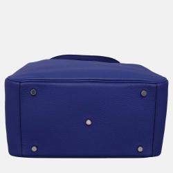 Pre Owned حقيبة هيرمس ليندي 30 جلد أزرق للكتف