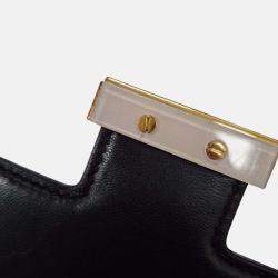 Pre Owned Hermes Constance 24 Black Leather Shoulder Bag