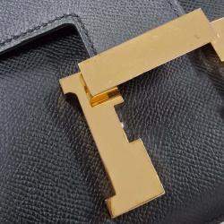 Pre Owned Hermes Constance 24 Black Leather Shoulder Bag