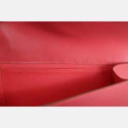 Pre Owned Hermes Medor 23 Tadelakt Leather Clutch Bag
