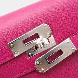 Pre Owned Hermes Kelly Elan Pink Madame Leather Shoulder Bag