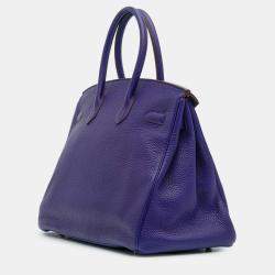 Pre Owned Hermes Birkin 35 Purple Togo Leather Shoulder Bag