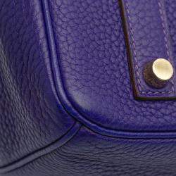 Pre Owned Hermes Birkin 35 Purple Togo Leather Shoulder Bag