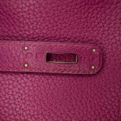 Pre Owned Hermes 35  Kelly II Purple Togo Leather Shoulder Bag