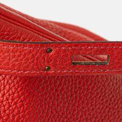 Pre Owned Hermes 35 Kelly II Red Togo Leather Shoulder Bag
