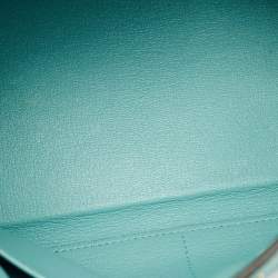 Pre Owned Hermes Bleu Atoll Togo Leather Gold Finish Kelly Retourne 28 Bag