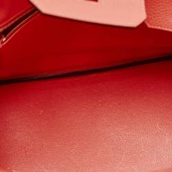 Pre Owned Hermes Rose Jaipur Taurillon Clemence Leather Gold Finish Birkin 30 Bag