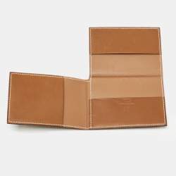 مملوكة مسبقًا محفظة بطاقات هيرمس غيرنسي جلد بارينيا لون فوف