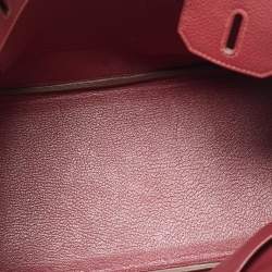 Pre Owned Hermes Rubis Togo Leather Gold Finish Birkin 30 Bag