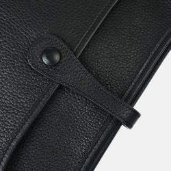 Pre Owned Hermes Evelyne II PM Black Taurillon Clemence Shoulder Bag