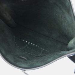Pre Owned Hermes Evelyne II PM Black Taurillon Clemence Shoulder Bag