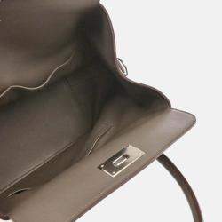 Pre Owned Hermes Toolbox 20 Etain Swift Leather Handbag