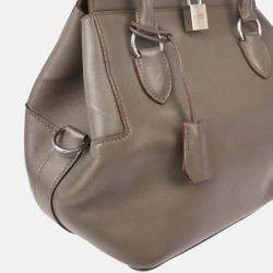 Pre Owned Hermes Toolbox 20 Etain Swift Leather Handbag
