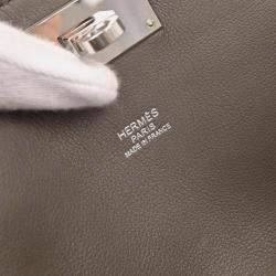 Pre Owned Hermes Toolbox 20 Etain Swift Leather Handbag