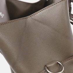 Pre Owned Hermes Toolbox 20 Etain Swift Leather Handbag