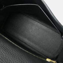 Pre Owned Hermes Kelly 28 Retourne Black Togo Handbag
