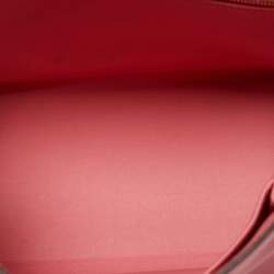 Pre Owned Hermes Rose Azalee Swift Leather Gold Finish Kelly Retourne 25 Bag