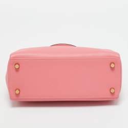 Pre Owned Hermes Rose Azalee Swift Leather Gold Finish Kelly Retourne 25 Bag