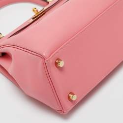 Pre Owned Hermes Rose Azalee Swift Leather Gold Finish Kelly Retourne 25 Bag