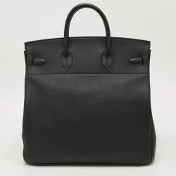 Pre Owned Hermès Noir Togo Leather Palladium Finish HAC Birkin 40 Bag