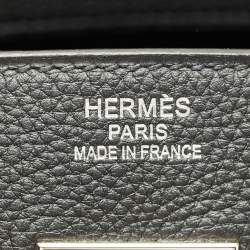 Pre Owned Hermès Noir Togo Leather Palladium Finish HAC Birkin 40 Bag