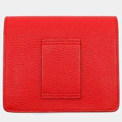 Pre Owned Hermes Roulis Rose Texas Chevre Mysore Goatskin Wallet