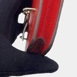 Pre Owned Hermes Roulis Rose Texas Chevre Mysore Goatskin Wallet